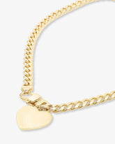 Julian XL Heart Cuban Chain Necklace 18'